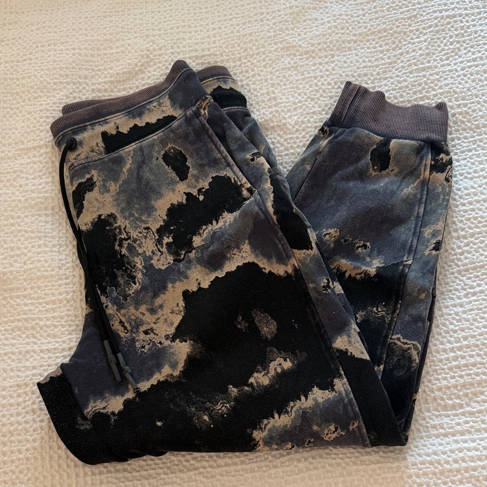 Black and Tan Tie-Dye Joggers